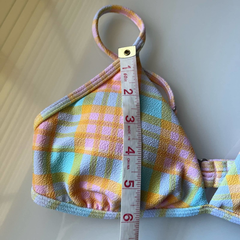 Billabong Check Please Charlie Triangle Bikini Top - image 8